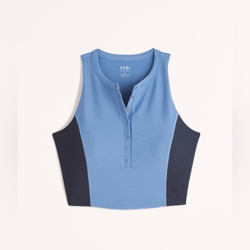 Abercrombie YPB SculptLUX Plunge Henley Slim Tank